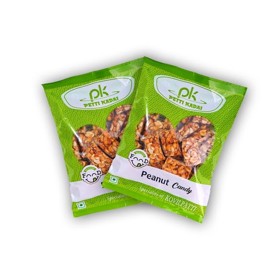 Peanut Candy - Kadalai Mittai Pack of 2 | Original Kovilpatti kadalai Mittai | Authentic South Indian Sweet | Peanut Chikki
