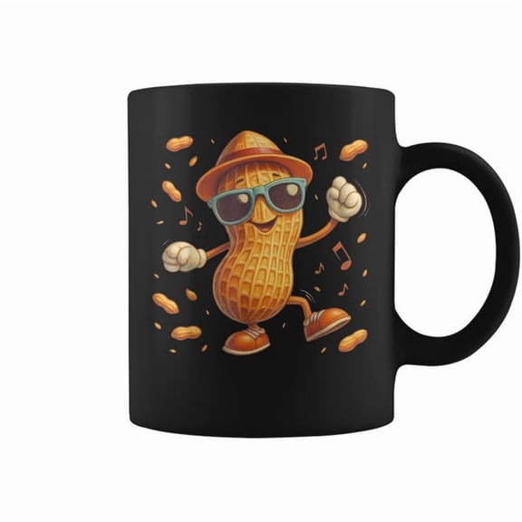 Peanut Cartoon Character Cute Snack Lover Coffee Mugs