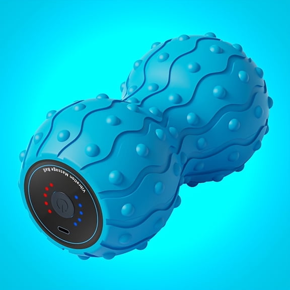 Peanut Electric Massage Ball, 5D Elastic Nubs Rechargeable Fascia Massager with 4 Vibration Modes, Portable for Shoulder, Neck, Back and Leg Muscle Relief