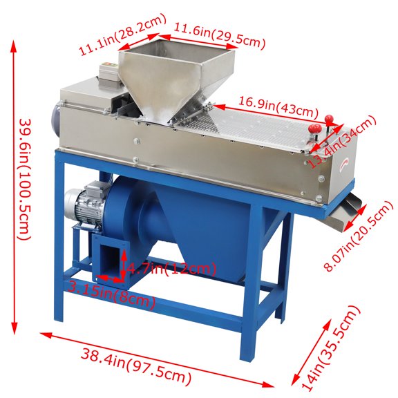 Peanut Kernel Dry Peeling Machine Peanut Red Skin Peeler Dry Peanut Peeling Machine 220V
