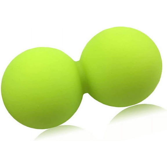 Peanut Massage Ball - Double Lacrosse Ball Massage Set for Full Body Muscle Relief, Pain Reduction and Flexibility Boost, Ergonomic Design Mobility Ball for Physical Therapy (Green)