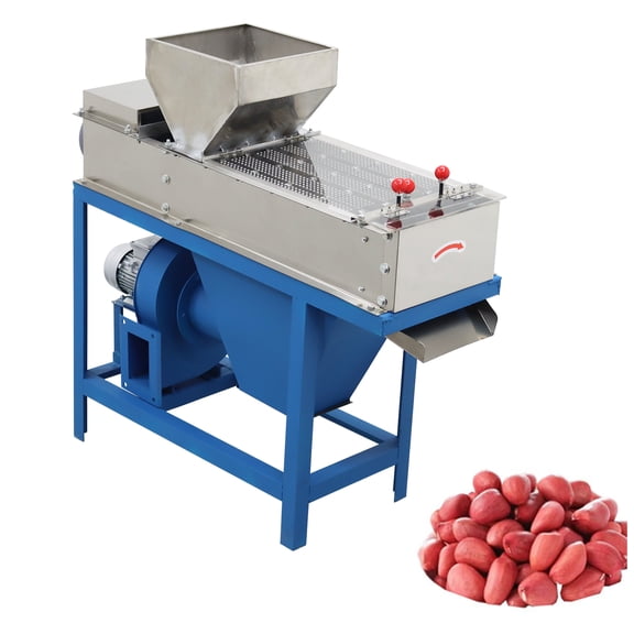 Peanut Peeling Machine Electric Red Coat Sheller Peanut Adjustable Speed for Dried and Ripe Peanuts 220V