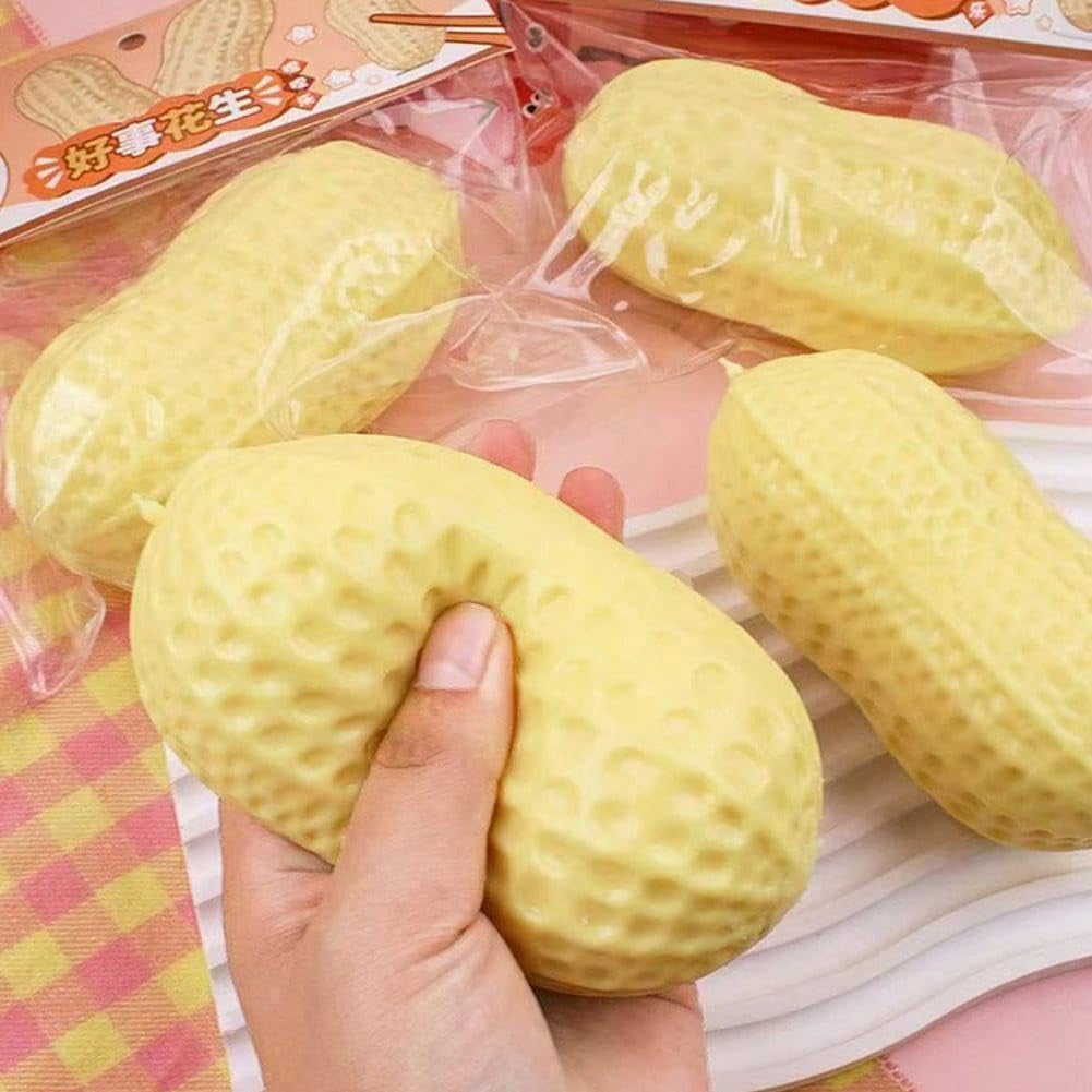 Peanut Shaped Stress Squeeze Balls, Soft Squeeze Toys, Stress Relief Fidget Sensory Toys