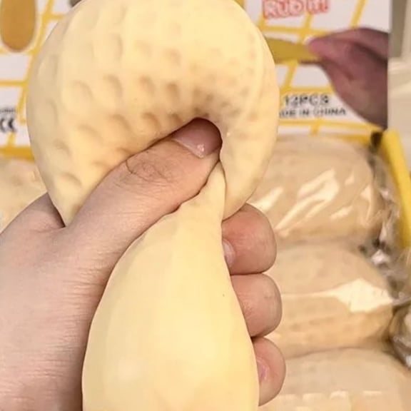Peanut Squish y - Peanut Stress Balls Fidget Toys Adults,Cute Anxiety Relief Toy,Squeeze Dough Ball Stress Relief Hand Toys,Soft Squeeze Decompression Dough for Adults & Kids, Party Favors