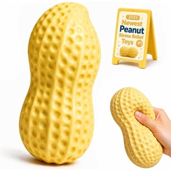 Peanut Squishies Stress Balls for Adults, Slow Rising Squishes Stress Relief Fidget Toys, Peanut Shape Soft Squeeze Mini Squishies for Anxiety Relief