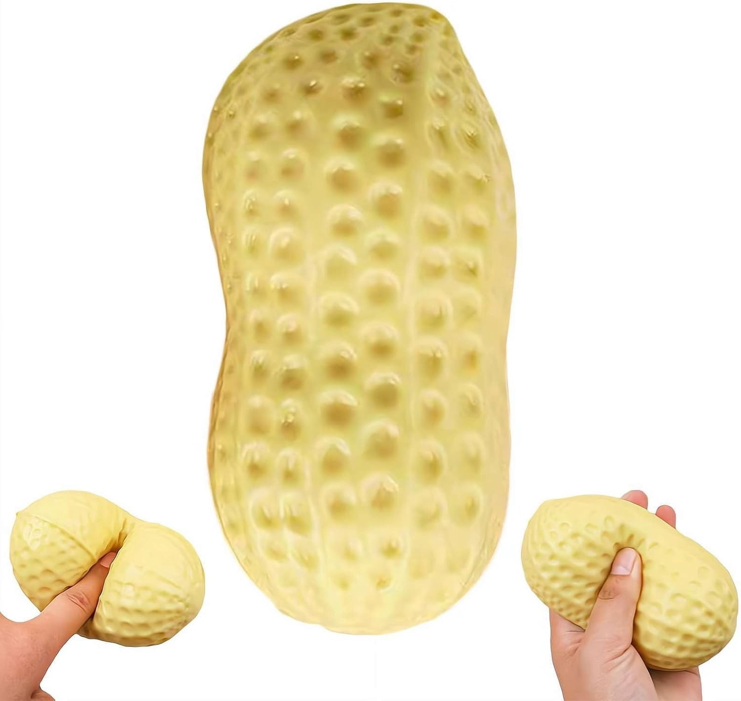 Peanut Squishy Oversized Realistic Peanut Shape Ultra Soft Slow Rising Squeeze for Fun Sensory Fidget Relaxation and Daily Fun Anxiety Relief