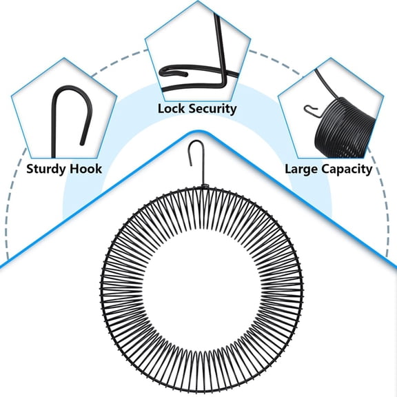 Peanut Wreath Bird Feeder 16 Inch, Rust & Waterproof Solid Steel DurableWhole Peanut Wild Bird Feeder with Hanging Hook
