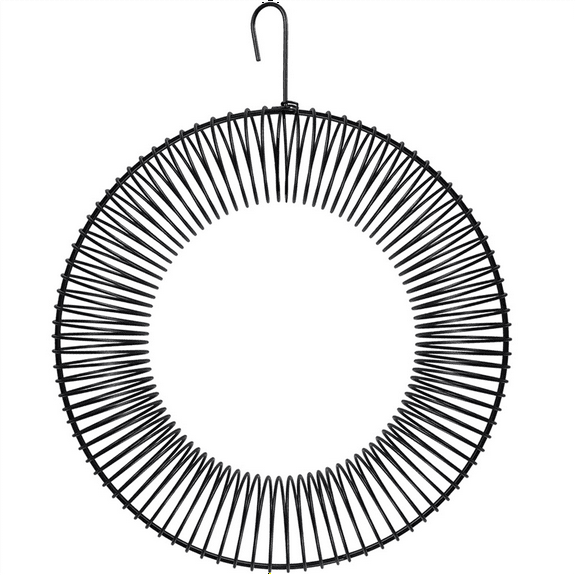 Peanut Wreath Bird Feeder 16 Inch, Rust & Waterproof Solid Steel DurableWhole Wild with Hanging Hook