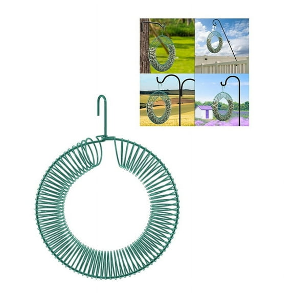 Peanut Wreath Bird Feeder 16 Inch, Rust & Waterproof, Solid Steel Durables Whole Peanut Wild Bird Feeder with Hook