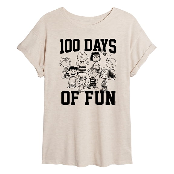 Peanuts - 100 Days Of Fun - Women's Oversized T-Shirt