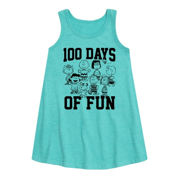 Peanuts - 100 Days Of Fun - Toddler & Youth Girls A-line Dress