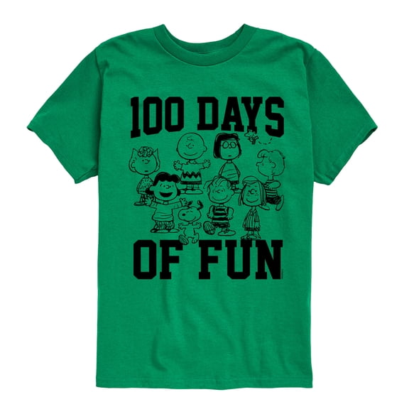 Peanuts - 100 Days Of Fun - Toddler & Youth Short Sleeve Graphic T-Shirt