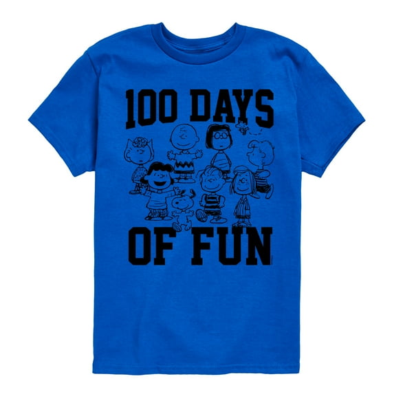Peanuts - 100 Days Of Fun - Toddler & Youth Short Sleeve Graphic T-Shirt