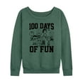 thumbnail image 1 of Peanuts - 100 Days Of Fun - Women's Lightweight French Terry Long Sleeve Shirt, 1 of 6