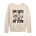 thumbnail image 1 of Peanuts - 100 Days Of Fun - Women's Lightweight French Terry Long Sleeve Shirt, 1 of 6