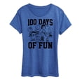 thumbnail image 1 of Peanuts - 100 Days Of Fun - Women's Short Sleeve Graphic T-Shirt, 1 of 6