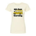 thumbnail image 1 of Peanuts - 100 Days Of Learning - Juniors Fitted Graphic T-Shirt, 1 of 6