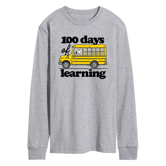 Peanuts - 100 Days Of Learning - Men's Long Sleeve T-Shirt