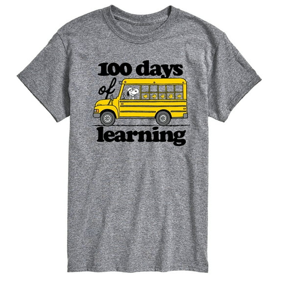 Peanuts - 100 Days Of Learning - Men's Short Sleeve Graphic T-Shirt