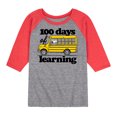 thumbnail image 1 of Peanuts - 100 Days Of Learning - Toddler & Youth Raglan Graphic T-Shirt, 1 of 1