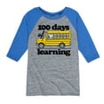 thumbnail image 1 of Peanuts - 100 Days Of Learning - Toddler & Youth Raglan Graphic T-Shirt, 1 of 4