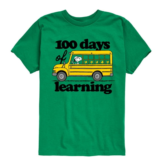 Peanuts - 100 Days Of Learning - Toddler & Youth Short Sleeve Graphic T-Shirt