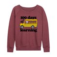 thumbnail image 1 of Peanuts - 100 Days Of Learning - Women's Lightweight French Terry Long Sleeve Shirt, 1 of 6