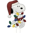 thumbnail image 1 of Peanuts Snoopy Santa Decorative Figurine - Metal Christmas Decor - 18" Multicolor, 1 of 1