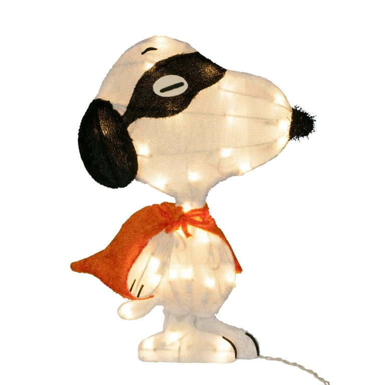 ✨snoopy✨ Peanuts 18in Peanuts LED PreLit Superhero Snoopy, White