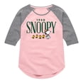 thumbnail image 1 of Peanuts - 1950's Camper Snoopy - Toddler And Youth Girls Raglan Graphic T-Shirt, 1 of 6