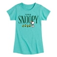 thumbnail image 1 of Peanuts - 1950's Camper Snoopy - Toddler And Youth Girls Short Sleeve Graphic T-Shirt, 1 of 6