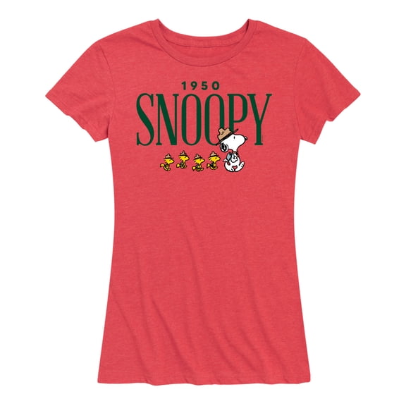 Peanuts - 1950's Camper Snoopy - Women's Short Sleeve Graphic T-Shirt