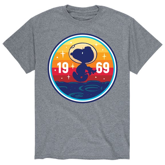 Peanuts - 1969 Round Space Badge - Men's Short Sleeve Graphic T-Shirt