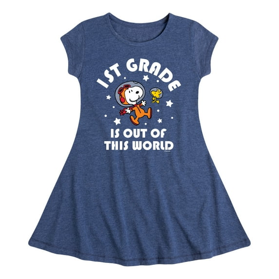 Peanuts - 1st Grade Just Got Cooler - Toddler And Youth Girls Fit And Flare Dress