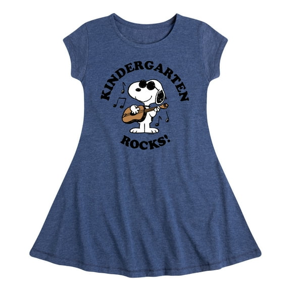 Peanuts - Kindergarten Rocks - Toddler And Youth Girls Fit And Flare Dress