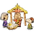 thumbnail image 1 of Peanuts 2D LED Lights Pre-Lit Yard Art Décor Nativity Pageant 5-Piece Set 32", 1 of 4