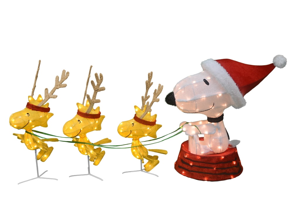 ProductWorks offers 32-Inch Pre-Lit Peanuts Snoopy and Woodstock Christmas Yard Decorat