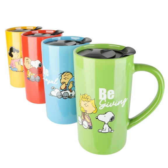Peanuts 4 Pack 18 oz Travel Cup w/ Lid
