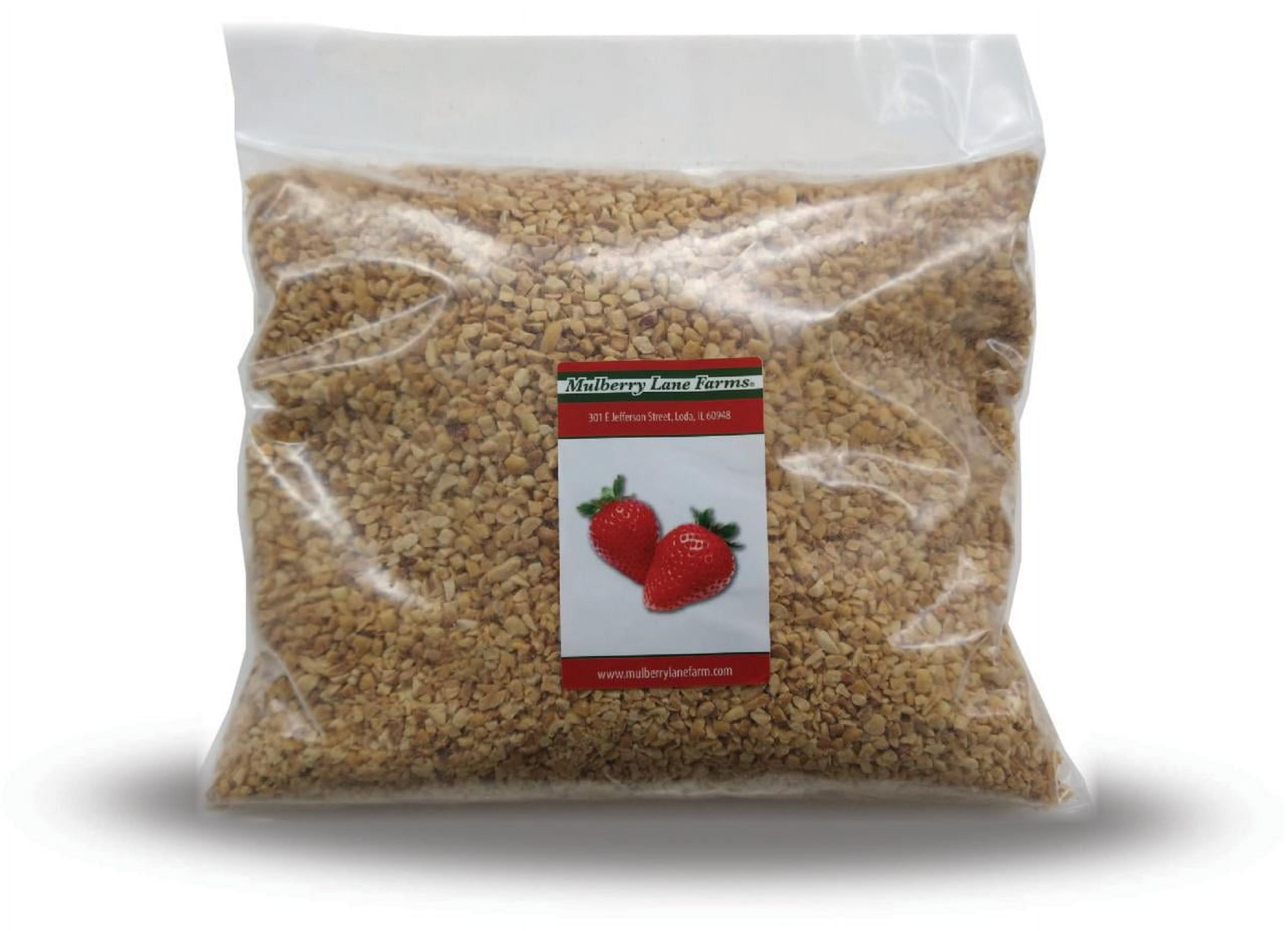 Peanuts, 4 lbs (Four Pounds) Chopped, Dry Roasted, No Salt, Unsalted, Product of USA, by Mulberry Lane Farms