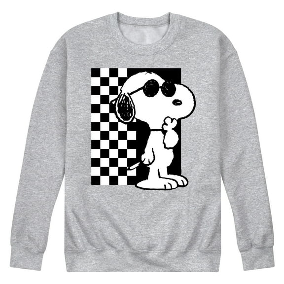 Peanuts - 70's Retro Snoopy Men's Long Sleeve Fleece Crewneck Sweatshirts