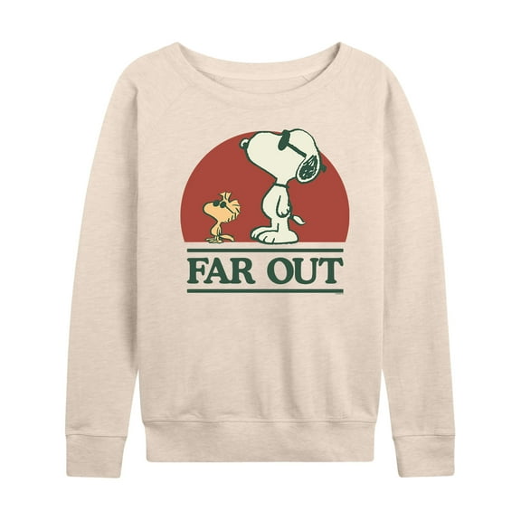 Peanuts - 70s Snoopy - Women's Lightweight French Terry Long Sleeve Shirt