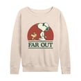 thumbnail image 1 of Peanuts - 70s Snoopy - Women's Lightweight French Terry Long Sleeve Shirt, 1 of 6