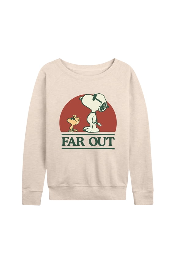- 70s Snoopy - Women's Lightweight French Terry Long Sleeve Shirt