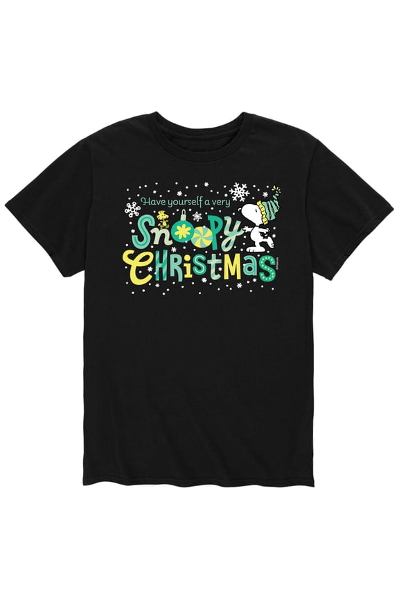 - A Very Snoopy Christmas - Men's Short Sleeve Graphic T-Shirt