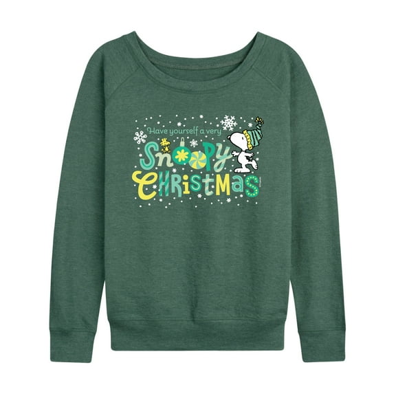 Peanuts - A Very Snoopy Christmas - Women's Lightweight French Terry Long Sleeve Shirt