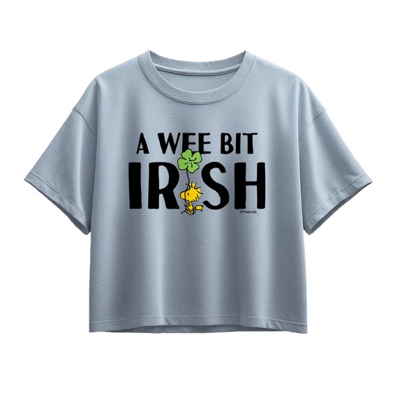 Peanuts - A Wee Bit Irish - Youth Girls Boxy T-Shirt