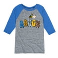thumbnail image 1 of Peanuts - Aaugh Pattern Charlie Brown - Toddler And Youth Raglan Graphic T-Shirt, 1 of 4