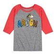 thumbnail image 1 of Peanuts - Aaugh Pattern Charlie Brown - Toddler And Youth Raglan Graphic T-Shirt, 1 of 1