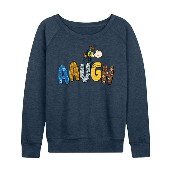 Peanuts - Aaugh Pattern Charlie Brown - Women's Lightweight French Terry Long Sleeve Shirt