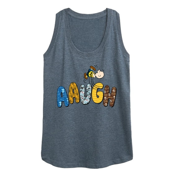 Peanuts - Aaugh Pattern Charlie Brown - Women's Racerback Tank Top
